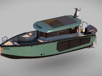 Arksen 28 Boat Low-poly 3D model