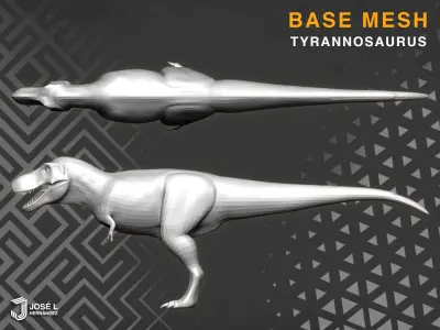 BaseMesh - Tyrannosaurus Rex 3D model