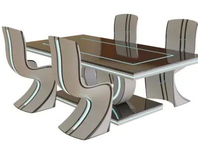 Scifi Chair Futuristic Interior Decoration  Low-poly 3D model