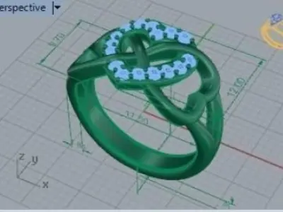 Heart Shape Ring 269 3D print model