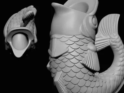 Fish bowl decor 3D print model