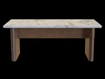 Table marble v-01 Low-poly 3D model
