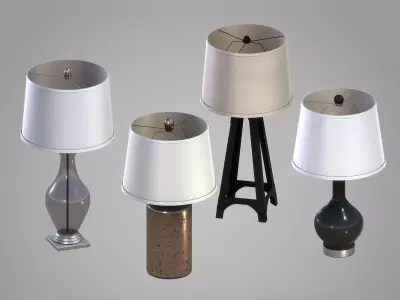 Interior Lamps Pack Low-poly 3D model