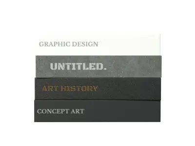 Set of 4 Books 3D model