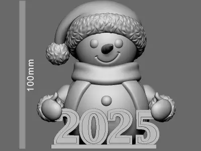Christmas Snowman 2025 3D print model