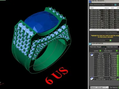 Luxury Men Rings Designs 6MR070 3D print model