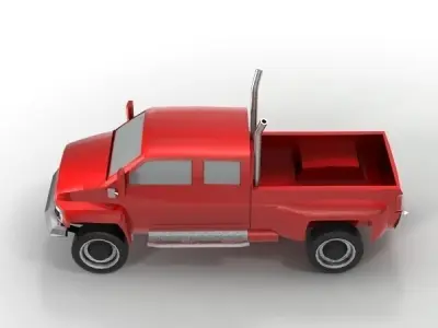 Cartoon Track Low-poly 3D model