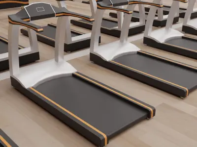 Fitness club Low-poly 3D model