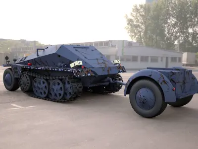  Replica SDKFZ 250 military vehicle 3d model 3D model
