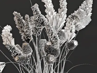 Pottery Barn wood vases 3D model