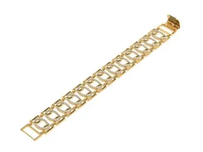 Luxury Diamond Link Bracelet for Men and Women 1349 3D print model