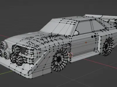 Audi Quattro S1 Sport Low-poly 3D model