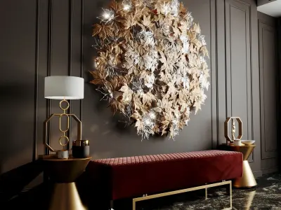 Large decorative wall lamp  3D model