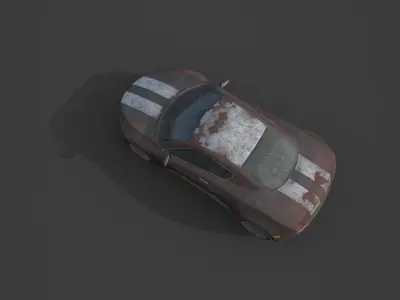 Generic Sport Car Rusty 3D Model Pack