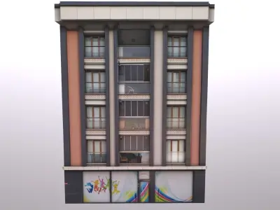 Architectural Building-5 Free low-poly 3D model