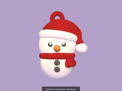 Christmas Tree Ornaments 2 3D Model Collection