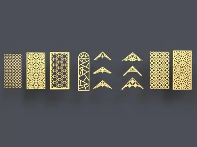 Arabic Pattern Panel 3 3D model