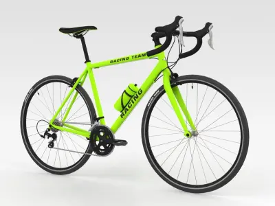 Racing Bicycle - fluorescent 3D model