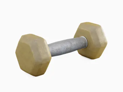 Rubber Dumbbell 04 Low-poly 3D model