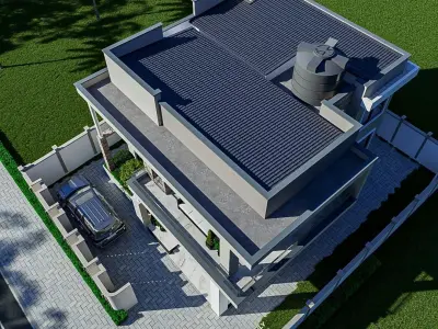 Kigamboni project 01 Exterior Scene 3D model 3D model