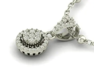 Pendant Necklace 3D print model 20