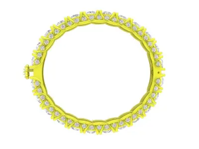 A7137 Eternity Luxury Diamond Women Bangle Bracelet 3D print model