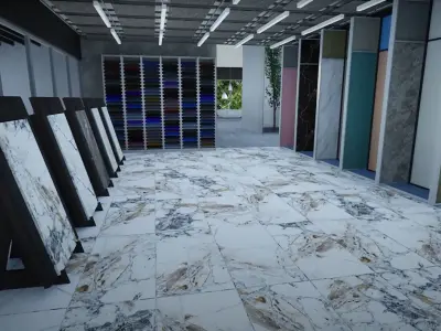 Archviz Realism 3d showroom  architecture Unreal Engine Low-poly 3D model