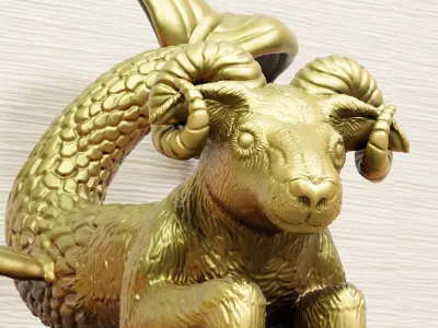 figurine capricorn 3D print model