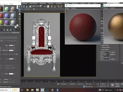 Royal Thron Chair 3D model 02 3D model