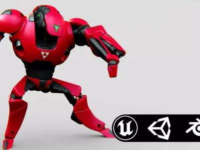 BATTLE DROID AHILOSH  Rigged for Unreal Engine - Unity - MIXAMO 3D model