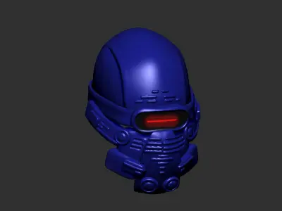 helmet high poly sculpt 3d printable ver 7 3D model 3D model