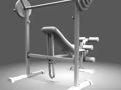 Lifting Bench Game Ready Low-poly 3D model