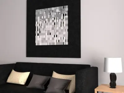 Mirror sequins for interior 3D model