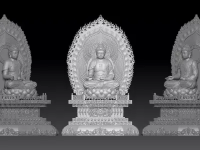 Amitabha Buddha 3D print model