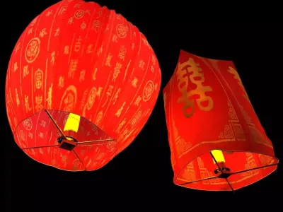 Chinese sky lantern 3D model order