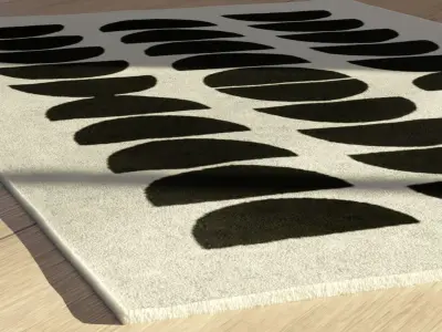 Black and White Rug Collection Low-poly 3D model
