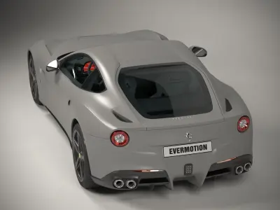 High-Quality Ferrari Sports Car 3D Model Customizable Materials 3D model