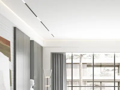 Modern room living 3D model purchase