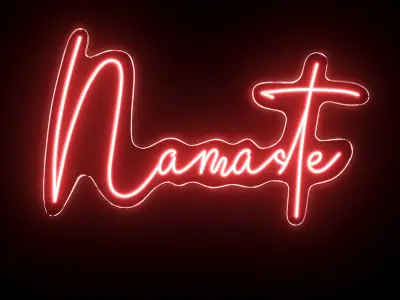 Namaste Neon Sign 3D model
