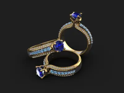Gem Ring 3D print model