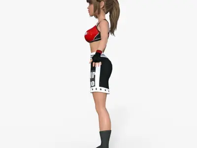 Boxer Girl Character 3D model