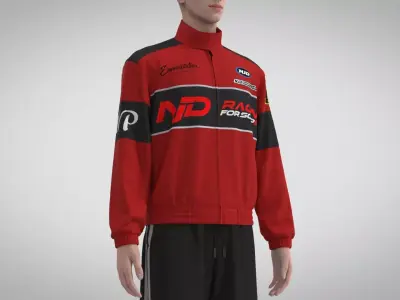 Style3D Casual Racing Jacket 3D model