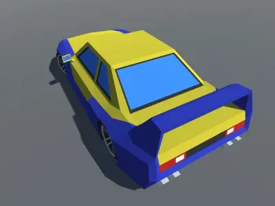 Muscle Touring Car MOBILE READY Low-poly 3D model