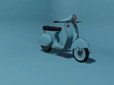 Scooter Low-poly 3D model by utkrshpathak9