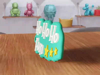 Ho Ho Ho Fun Keychain - 464 3D print model