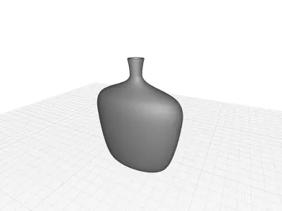 Cobalt Blue Wood Table Vase 3D model