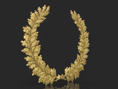 Wreath of oak leaves 3D print model