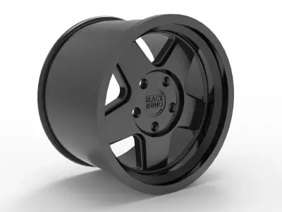 Semi Gloss Black Black Rhino Realm Wheel Series Realm 3D print model