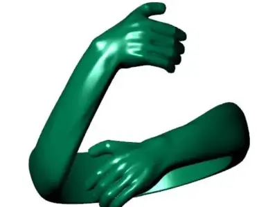 Hug ring hands ring 3D print model 3D print model