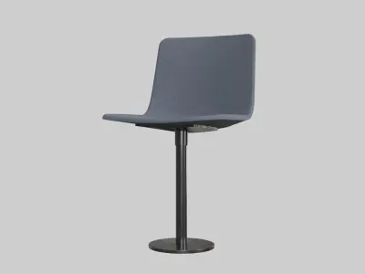 PATO Column Chair-Model 4082-Dark blue Low-poly 3D model